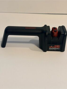 Chef's Choice Diamond Hone Multi Edge Knife Sharpener in Black with Red Accents
